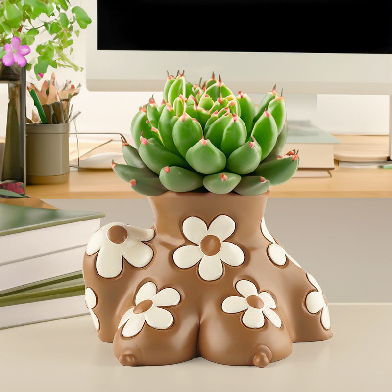 Resin Body Art Flowerpot