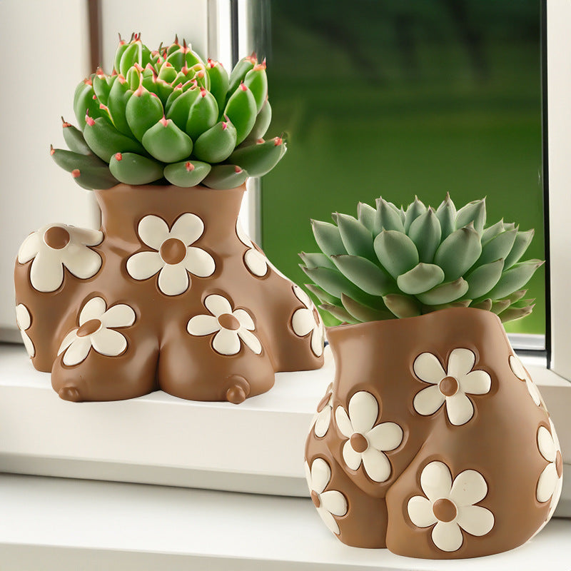 Resin Body Art Flowerpot